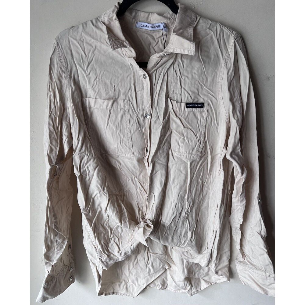 💚 Calvin Klein Jeans Women's Utility Shirt‎ Size Medium